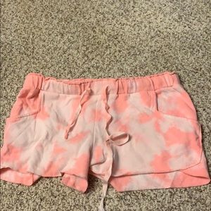 Orange sleep shorts